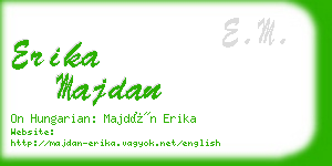 erika majdan business card